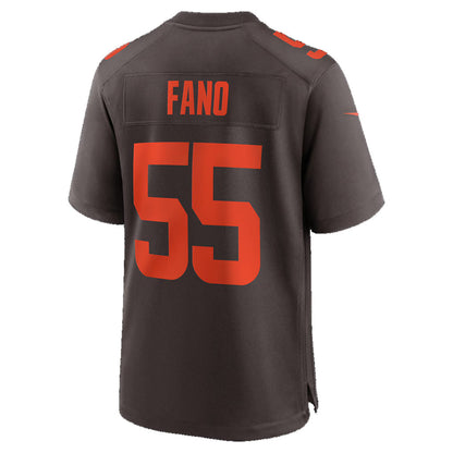 C.Browns #55 Spencer Fano Brown 2026 Draft First Round Pick No. 9 Alpha Dawg Alternate Game Stitched American Football Jerseys - Main View