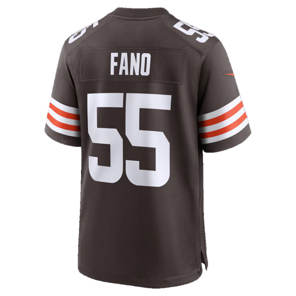 C.Browns #55 Spencer Fano Brown 2026 Draft First Round Pick No. 9 Team Game Stitched American Football Jerseys - Main View