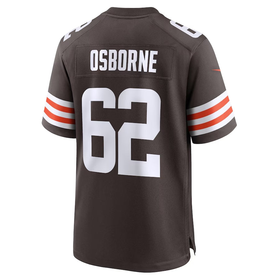 C.Browns #62 Justin Osborne Brown Team Game Stitched American Football Jerseys - Main View