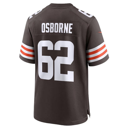 C.Browns #62 Justin Osborne Brown Team Game Stitched American Football Jerseys - Main View