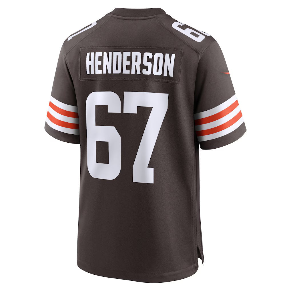 C.Browns #67 LaDarius Henderson Brown Team Game Stitched American Football Jerseys - Main View