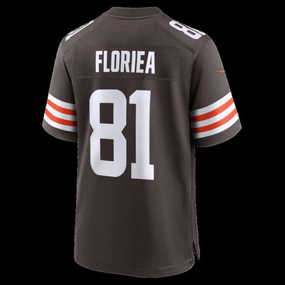 C.Browns #81 Luke Floriea Brown Team Game Stitched American Football Jerseys - Main View