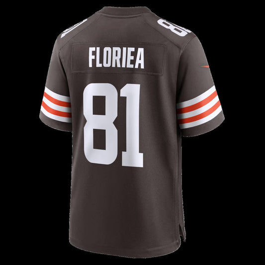 C.Browns #81 Luke Floriea Brown Team Game Stitched American Football Jerseys - Main View