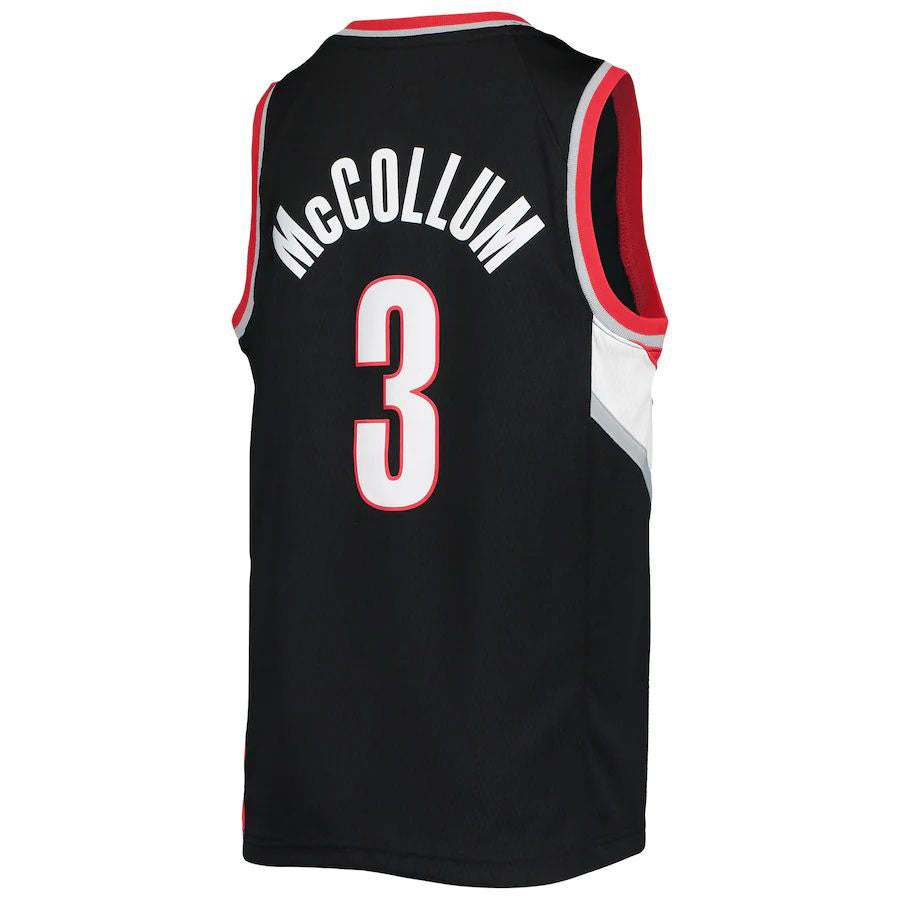 P.Trail Blazers #3 C.J. McCollum 2021-22 Diamond Swingman Jersey Icon Edition Black Stitched American Basketball Jersey - Main View