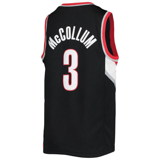 P.Trail Blazers #3 C.J. McCollum 2021-22 Diamond Swingman Jersey Icon Edition Black Stitched American Basketball Jersey - Main View