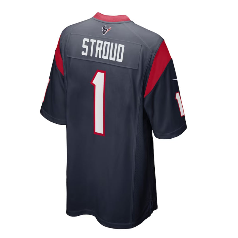 H.Texans #1 C.J. Stroud 2023 Draft First Round Pick Game Jersey - Navy Stitched American Football Jerseys - Main View