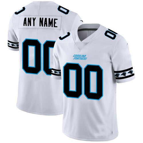 Custom C.Panthers White Team Logo Vapor Limited Jersey Stitched Jersey Football Jerseys - Main View