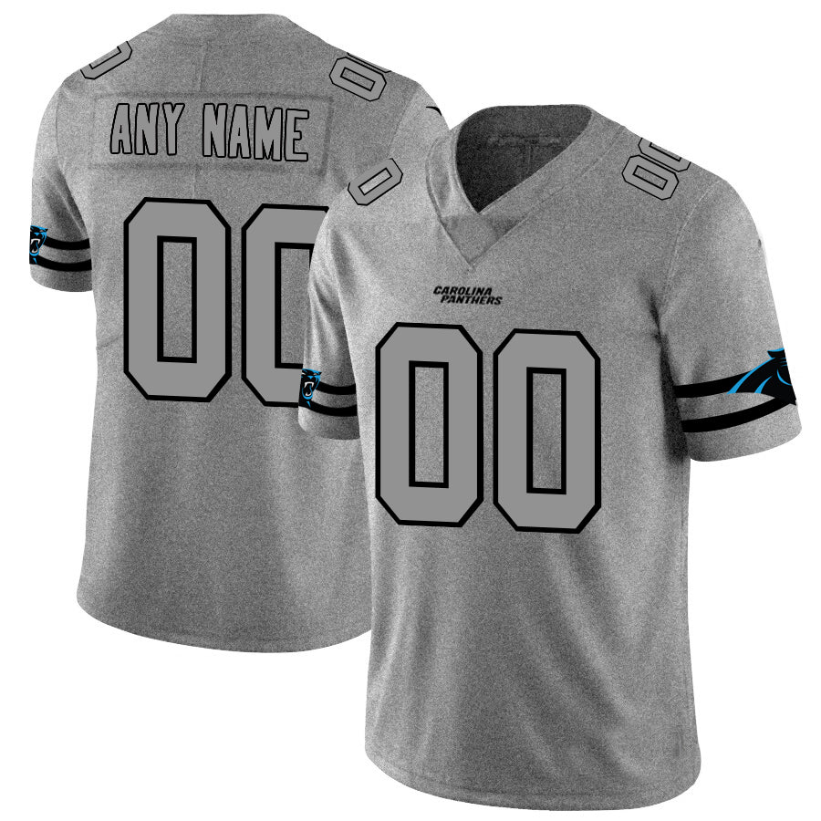 Custom C.Panthers 2019 Gray Gridiron Gray Vapor Untouchable Limited Jersey American Jerseys Stitched Jersey Football Jerseys - Main View