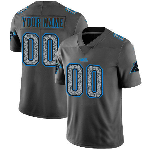 Custom C.Panthers Gray Static Vapor Untouchable Limited Jersey American Stitched Jersey Football Jerseys - Main View