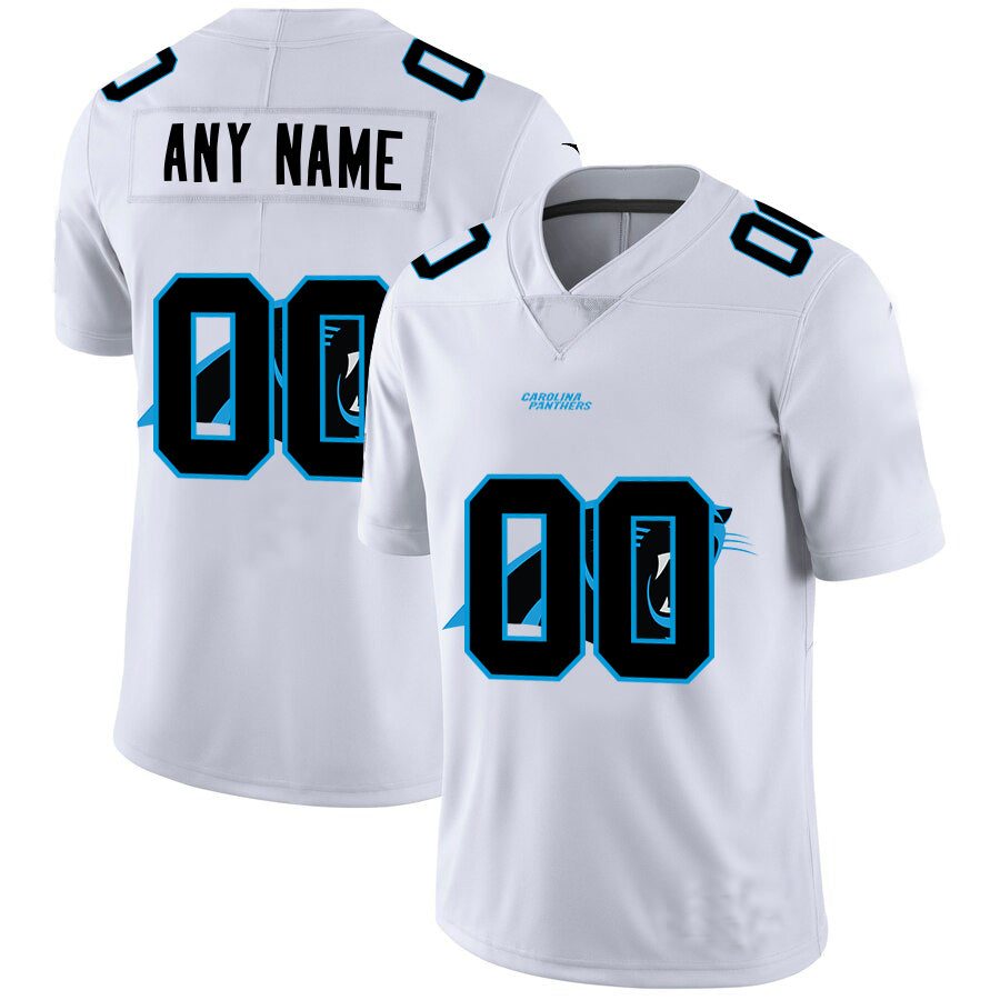 Custom C.Panthers White Team Big Logo Vapor Untouchable Limited Jersey Stitched Jersey Football Jerseys - Main View