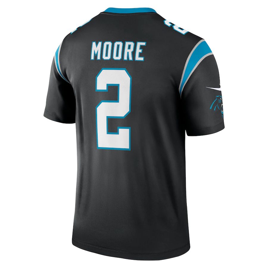 C.Panthers #2 D.J. Moore Black Legend Jerseyr Stitched American Football Jerseys - Main View