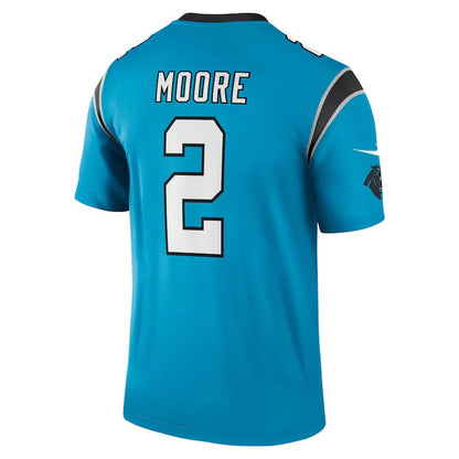 C.Panthers #2 D.J. Moore Blue Legend Jersey Stitched American Football Jerseys - Main View