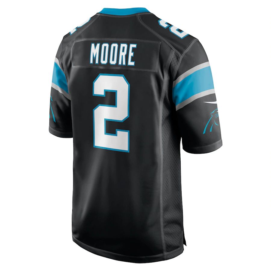 C.Panthers #2 DJ Moore Black Game Player Jersey Stitched American Football Jerseys - Main View