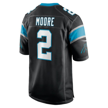 C.Panthers #2 DJ Moore Black Game Player Jersey Stitched American Football Jerseys - Main View
