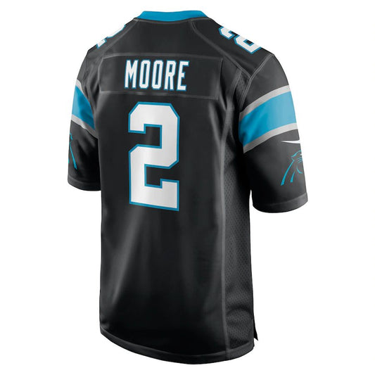 C.Panthers #2 DJ Moore Black Game Player Jersey Stitched American Football Jerseys - Main View
