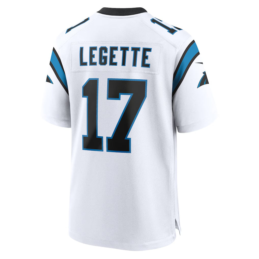 C.Panthers #17 Xavier Legette White Game Stitched Football American Jersey - Main View