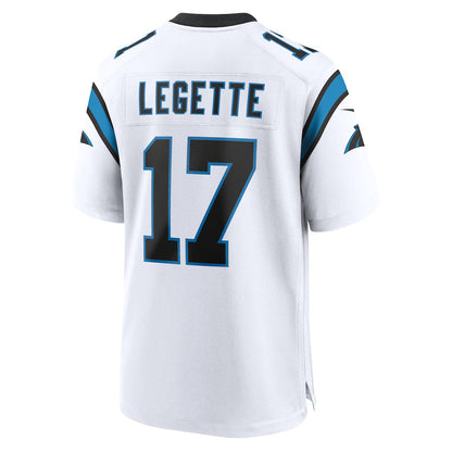 C.Panthers #17 Xavier Legette White Game Stitched Football American Jersey - Main View