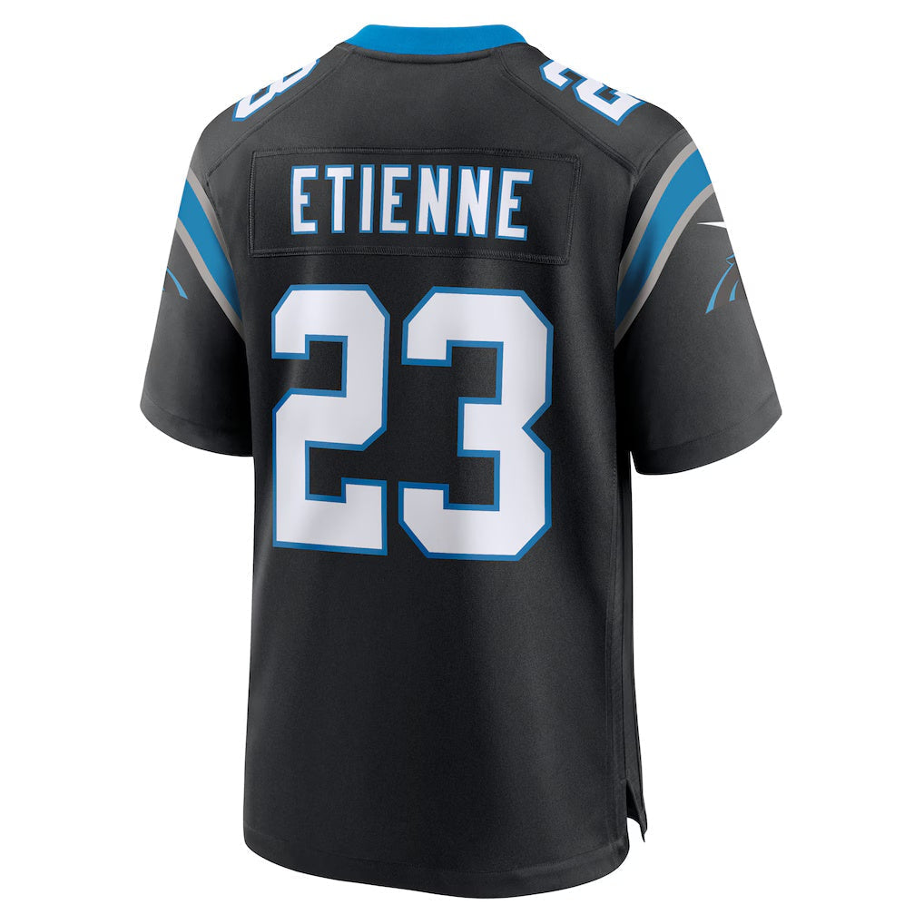 C.Panthers #23 Trevor Etienne Black Team Game Stitched American Football Jerseys - Main View