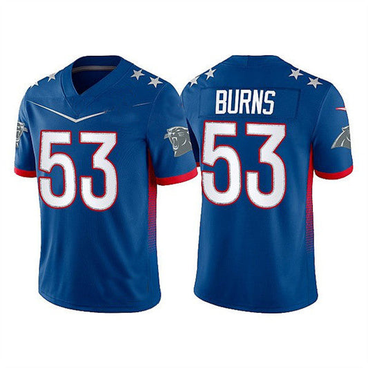 C.Panthers #53 Brian Burns 2022 Royal Pro Bowl Stitched Jersey American Football Jerseys - Main View