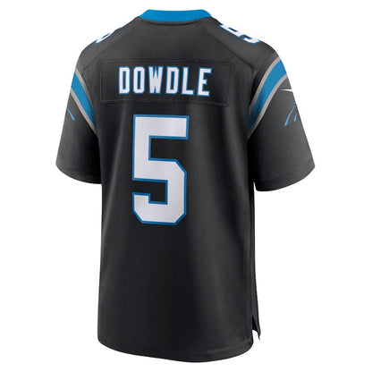 C.Panthers #5 Rico Dowdle Black Team Game Stitched American Football Jerseys - Main View