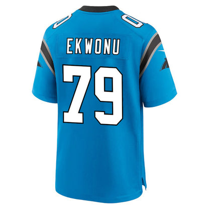 C.Panthers #79 Ikem Ekwonu Blue Game Stitched American Football Jerseys - Main View