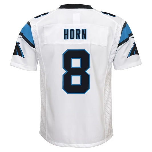 C.Panthers #8 Jaycee Horn White Game Stitched American Football Jerseys - Main View