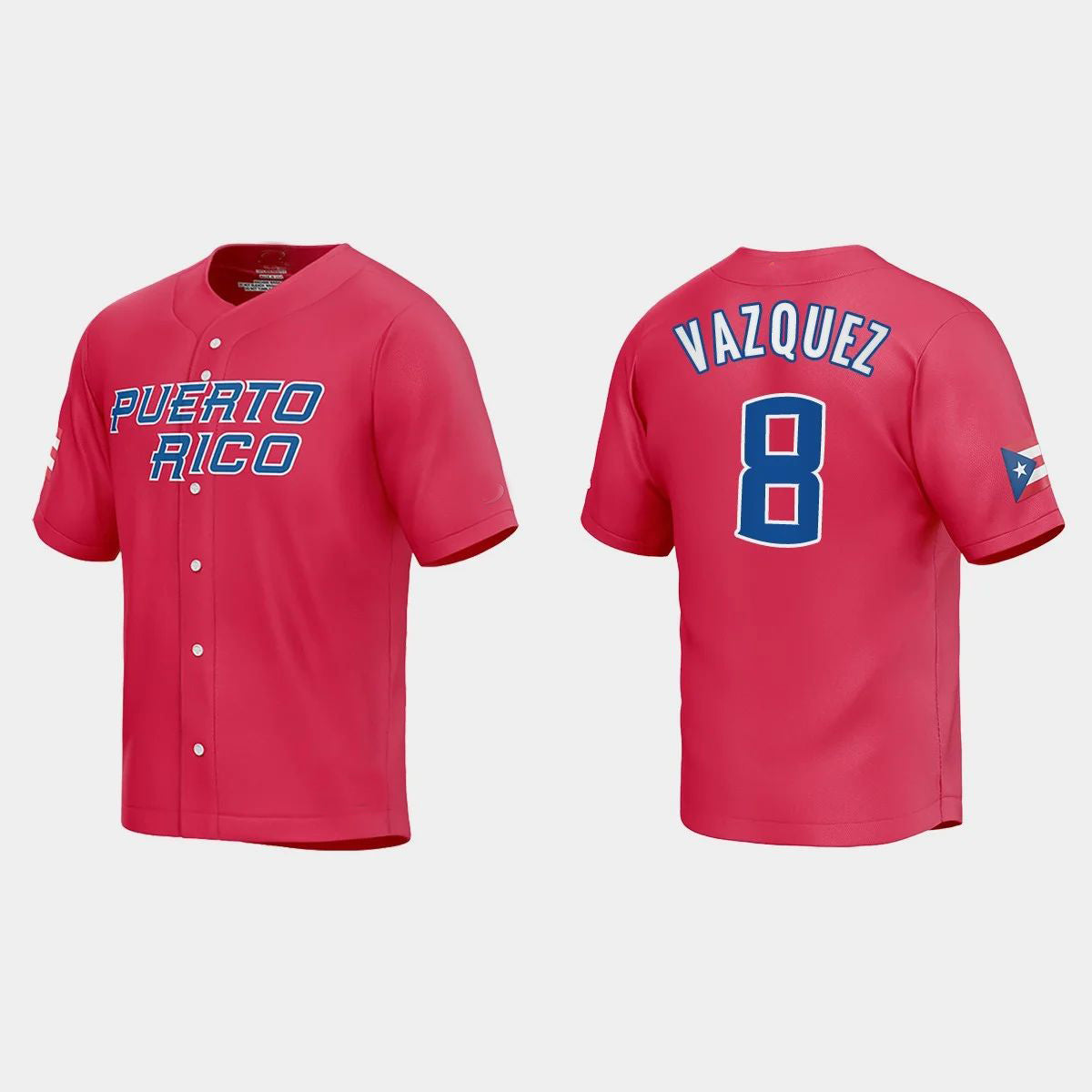 #8 CHRISTIAN VAZQUEZ WORLD BASEBALL CLASSIC 2023 WORLD BASEBALL CLASSIC JERSEY ¨C RED Stitches Baseball Jerseys - Main View