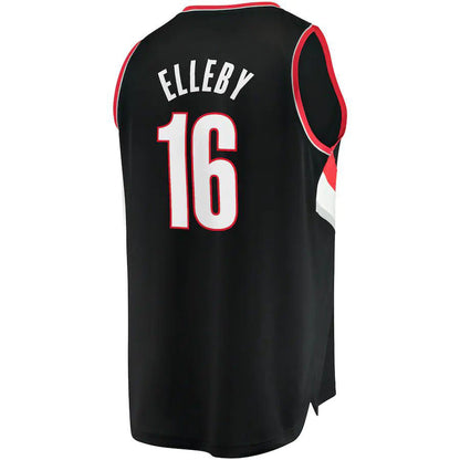 P.Trail Blazers #16 CJ Elleby Fanatics Branded 2021-22 Fast Break Replica Jersey Icon Edition Black Stitched American Basketball Jersey - Main View