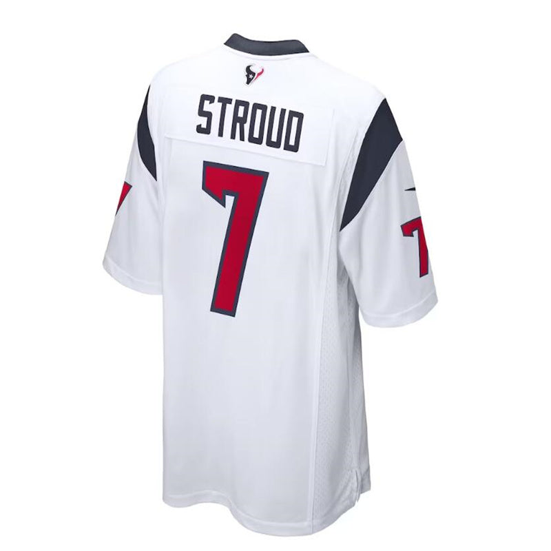 H.Texans #7 CJ Stroud 2023 Draft First Round Pick Game Jersey - White Stitched American Football Jerseys - Main View