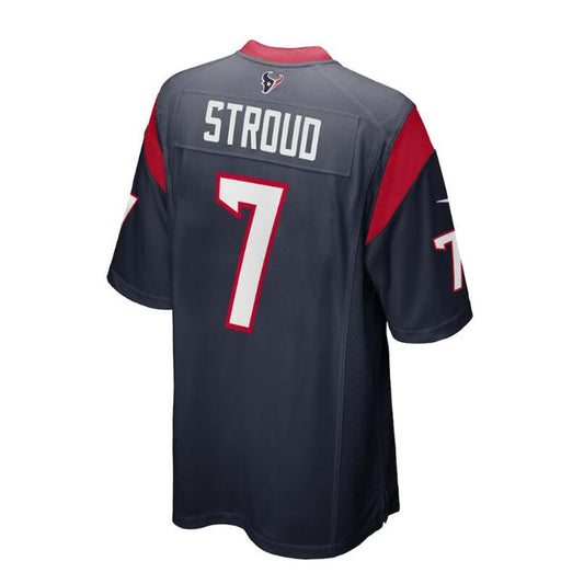 H.Texans #7 CJ Stroud Draft First Round Pick Game Jersey - Navy Stitched American Football Jerseys - Main View
