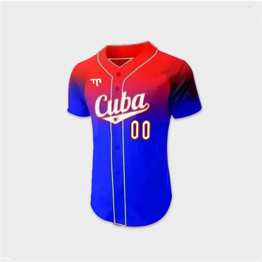 Custom Cuba Red 2023 World Baseball Classic Jersey Men Women Youth Stitches Baseball Jerseys - Main View