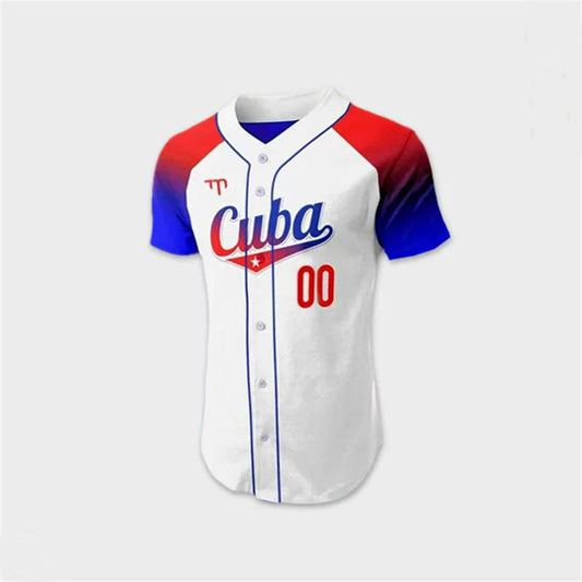 Custom Cuba White 2023 World Baseball Classic Jersey Men Women Youth Stitches Baseball Jerseys - Main View