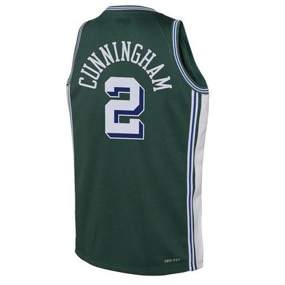 D.Pistons #2 Cade Cunningham 2022-23 Swingman Jersey City Edition Green Stitched American Basketball Jersey - Main View
