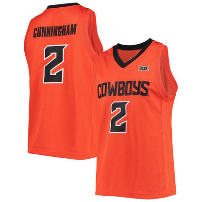 O.State Cowboys #2 Cade Cunningham Original Retro Brand Alumni Commemorative Replica Basketball Jersey Orange Stitched American College Jerseys - Main View