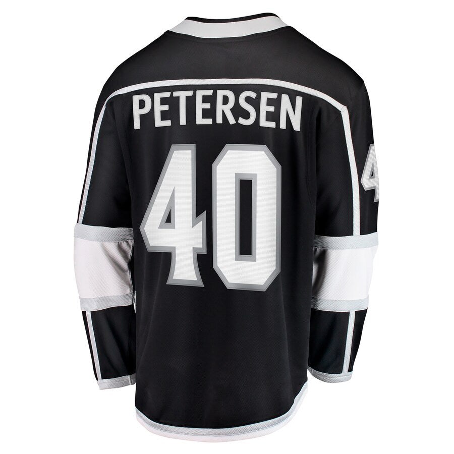 LA.Kings #40 Cal Petersen Fanatics Branded Home Breakaway Player Jersey Black Stitched American Hockey Jerseys - Main View