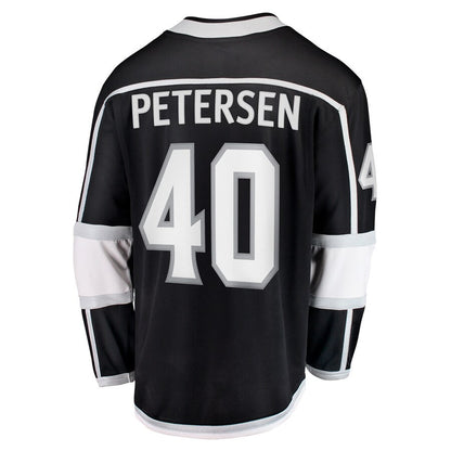 LA.Kings #40 Cal Petersen Fanatics Branded Home Breakaway Player Jersey Black Stitched American Hockey Jerseys - Main View