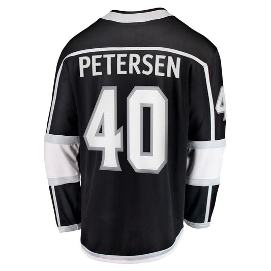 LA.Kings #40 Cal Petersen Fanatics Branded Home Breakaway Player Jersey Black Stitched American Hockey Jerseys - Main View