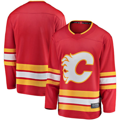 C.Flames Fanatics Branded Home Breakaway Jersey Red Stitched American Hockey Jerseys - Main View