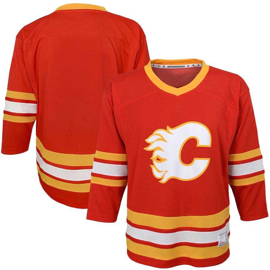 C.Flames Home Replica Blank Jersey Red Stitched American Hockey Jerseys - Main View