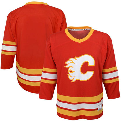 C.Flames Home Replica Blank Jersey Red Stitched American Hockey Jerseys - Main View