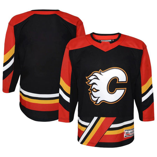 C.Flames Special Edition 2.0 Premier Blank Jersey Black Stitched American Hockey Jerseys - Main View