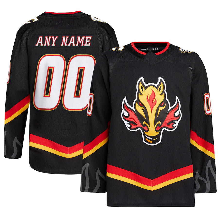 Custom C.Flames Alternate Primegreen Authentic Pro Jersey Black Stitched American Hockey Jerseys - Main View