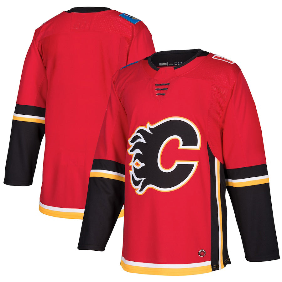 C.Flames Home Authentic Blank Jersey Red Stitched American Hockey Jerseys - Main View