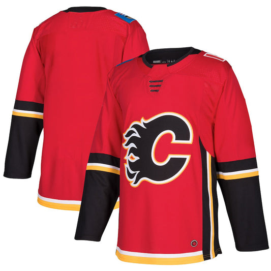 C.Flames Home Authentic Blank Jersey Red Stitched American Hockey Jerseys - Main View
