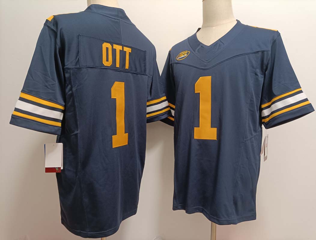 C.Golden Bears #1 Jaydn Ott Navy Blue FUSE American College Jerseys - Main View