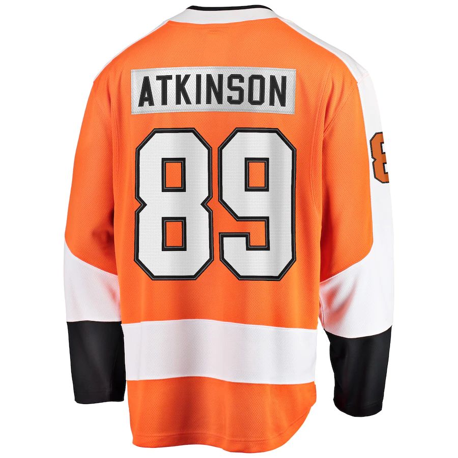 P.Flyers #89 Cam Atkinson Fanatics Branded Breakaway Player Jersey  Orange Stitched American Hockey Jerseys - Main View