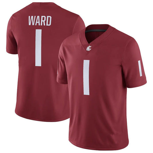 W.State Cougars #1 Cameron Ward NIL Replica Football Jersey Crimson Stitched American College Jerseys - Main View