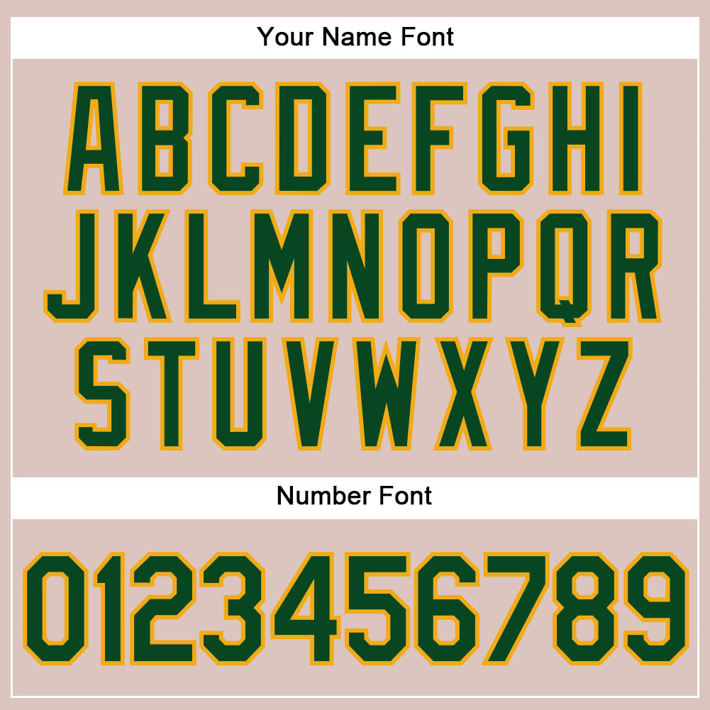 Custom Camo Green-Gold Authentic Salute To Service Baseball Jersey view 4