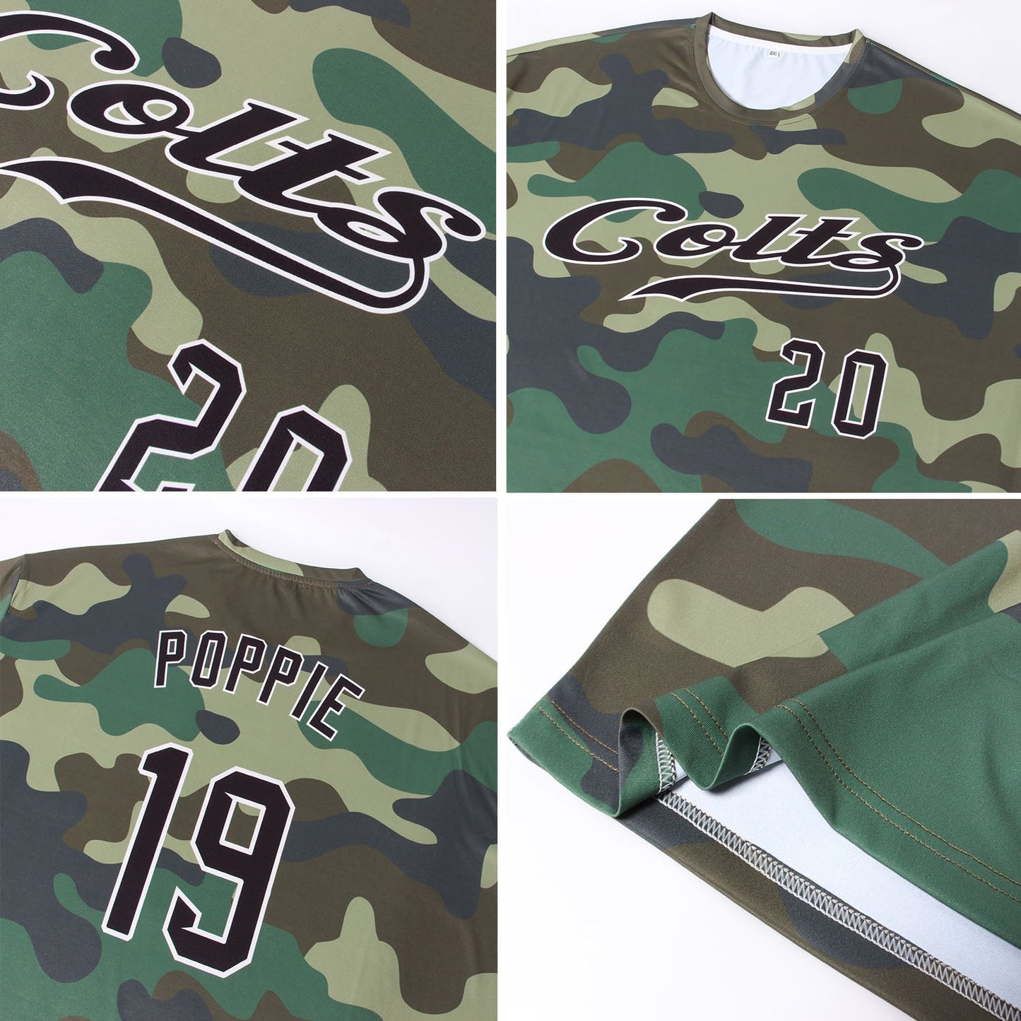 Custom Camo Black-Cream Performance Salute To Service T-Shirt view 7
