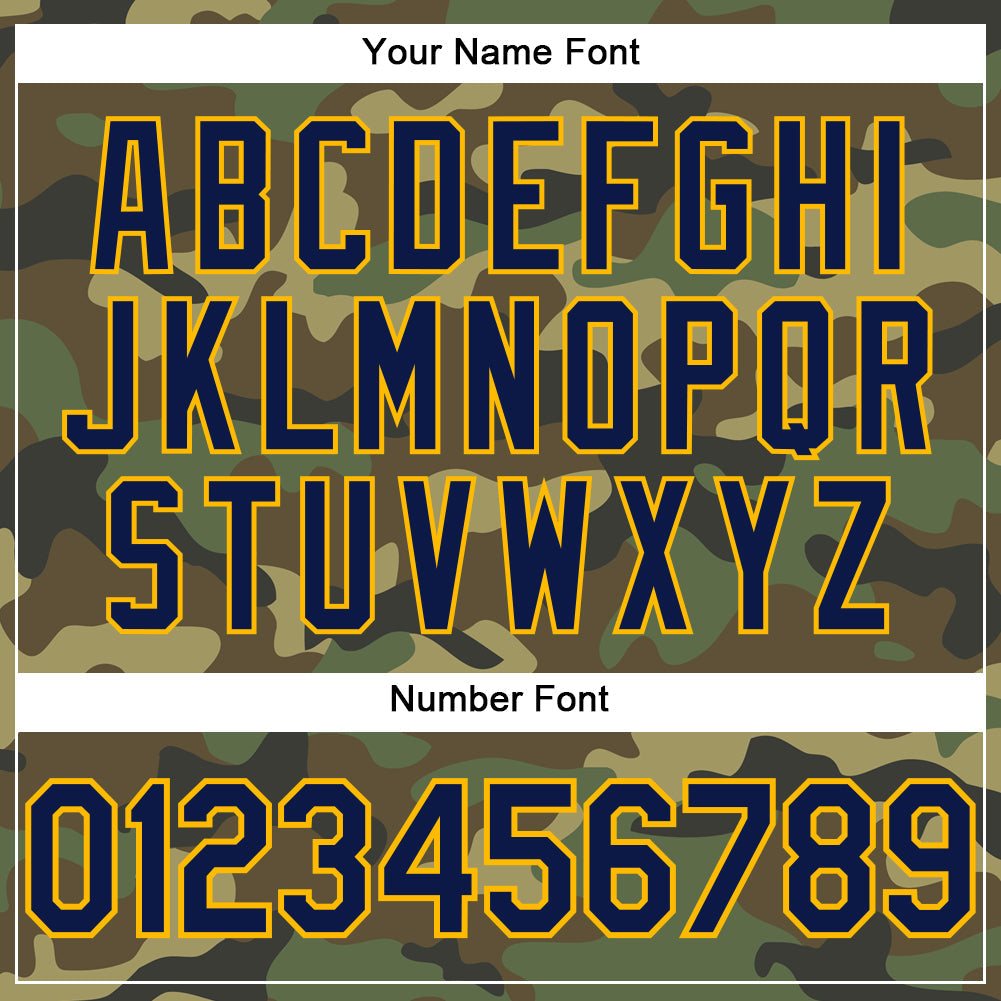 Custom Camo Navy-Gold Performance Salute To Service T-Shirt view 4